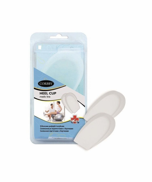 Silicone Heel Cups with Raised Edges (Size M, 39-41)