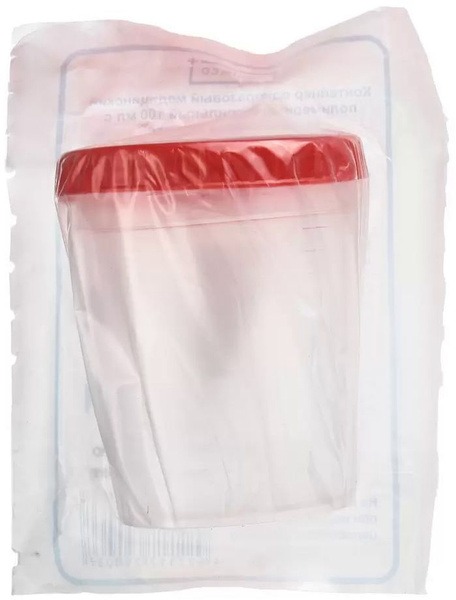Sterile 100ml Plastic Container with Lid
