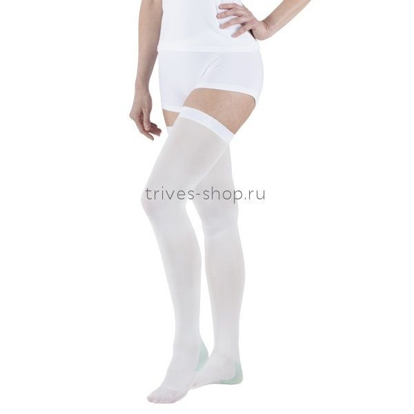White Compression Stockings, Class 1, 1 Pair