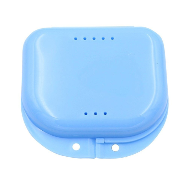 Small Blue Dental Prothesis Case