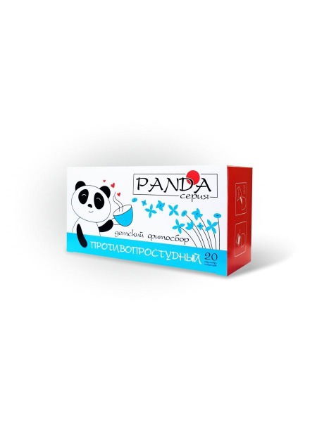 Panda Series Cold & Flu Herbal Tea Blend - 20 Tea Bags (1.5g each), Altai Green