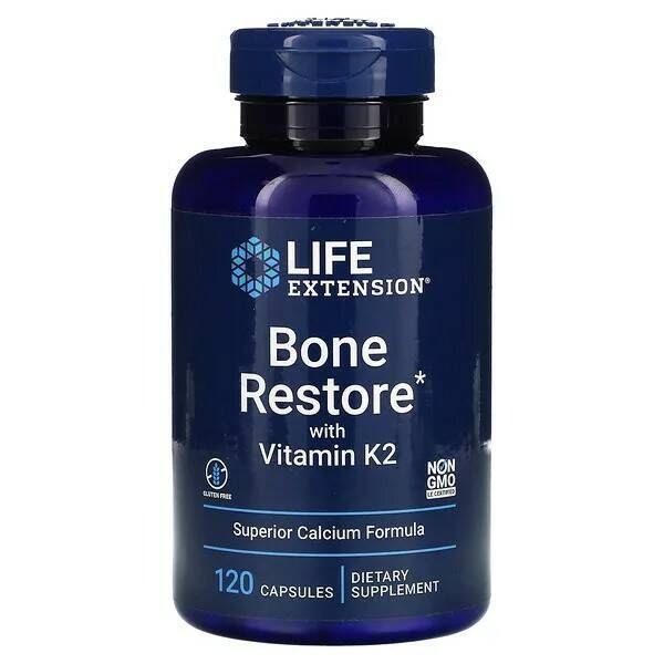 Bone Restore Supplement with Vitamin K2 - 120 Capsules