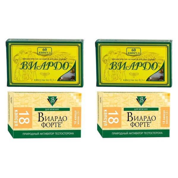 Viardo & Viardo Forte Capsules: 4-Pack Bundle (60+18 Capsules)