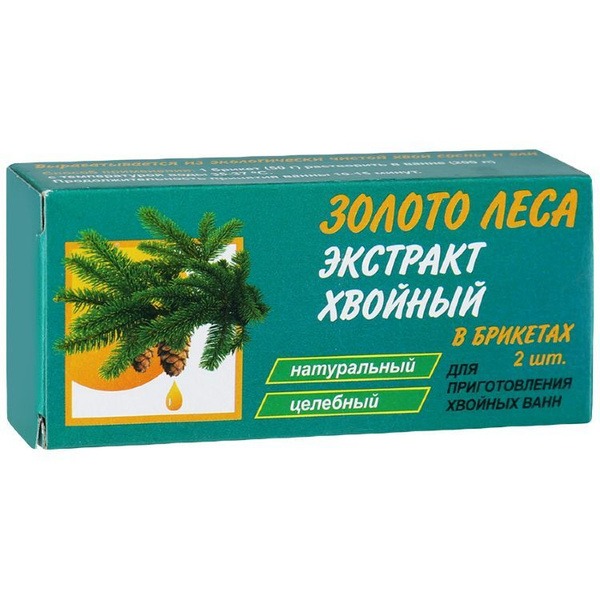 Pine Needle Extract Gold of the Forest: 2 x 50g Bricks