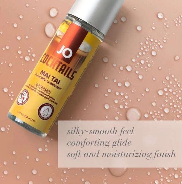 Mai Tai Flavored Edible Lubricant - 60ml (Water-Based, Oral &amp; Vaginal Safe)