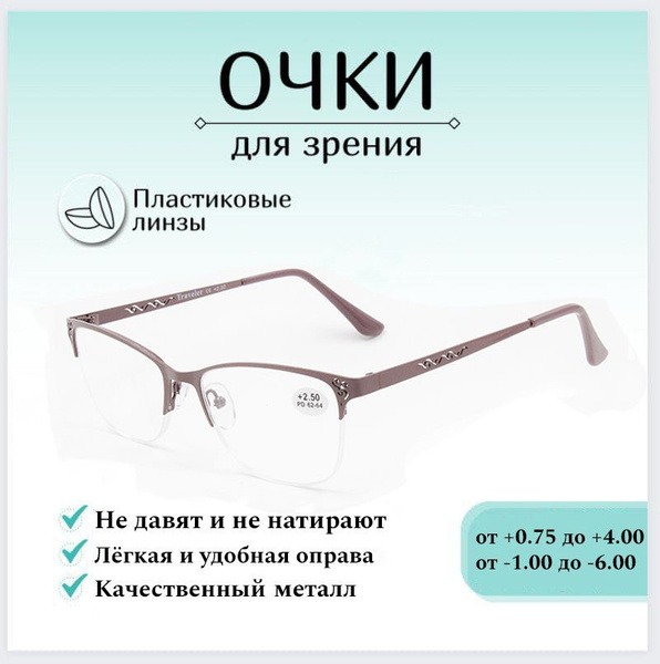 +1.25 Reading Glasses: Metal Frame Traveler Readers