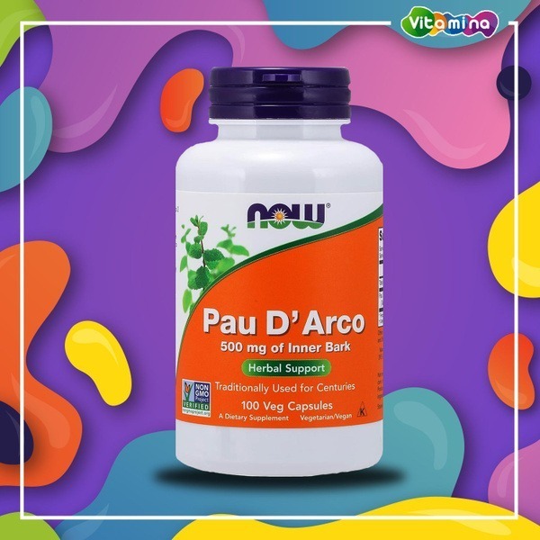 Pau D'Arco 500mg, 100 Capsules: Antibacterial Benefits of Taheebo Bark