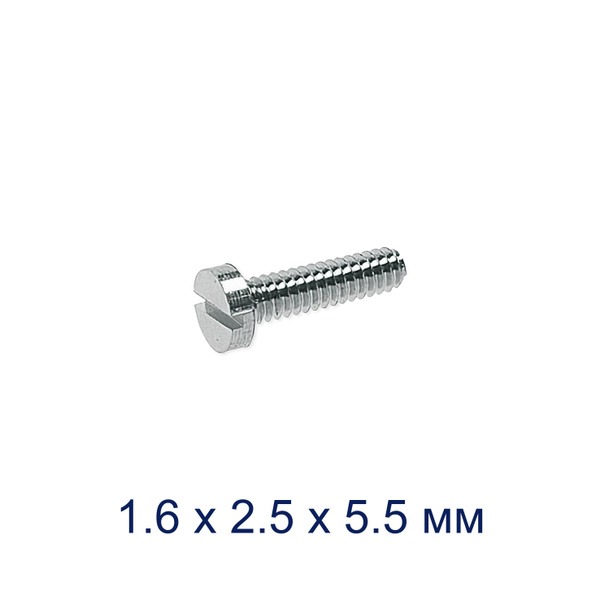 M1.6 x 2.5 x 5.5mm Silver Machine Screws (10 Pack)