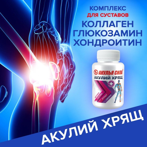 Shark Power Joint Support: Glucosamine, Chondroitin, Collagen, &amp; Shark Cartilage - 60 Capsules