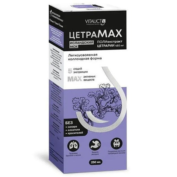 Cetramex Vitauct Icelandic Moss Syrup (250ml, Sugar-Free)