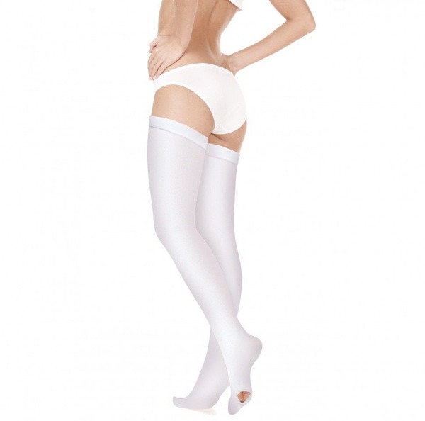 Luomma Idealista White Compression Stockings (Class 1)