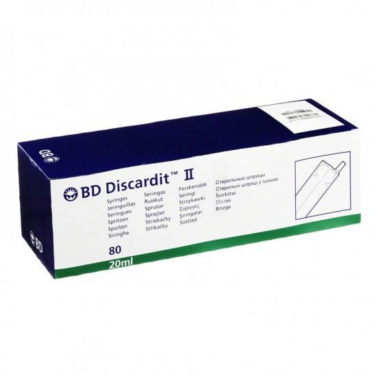 BD Discardit II 21G x 1 1/2" 20ml Syringes with Needles (80 Pack)