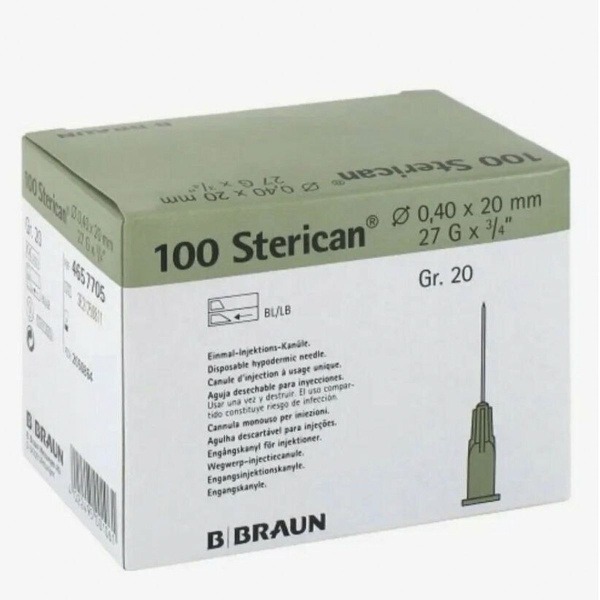 B. Braun Sterican 27G x 100 Needles (0.40 x 20mm)