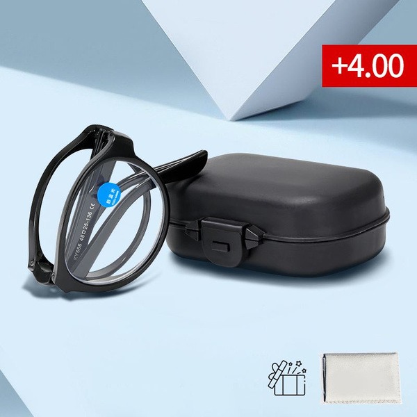 Ready-to-Wear Folding Reading Glasses +4.00 Metal Frame
