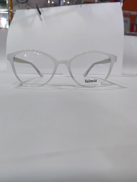 Women's White Valencia Eyeglass Frames