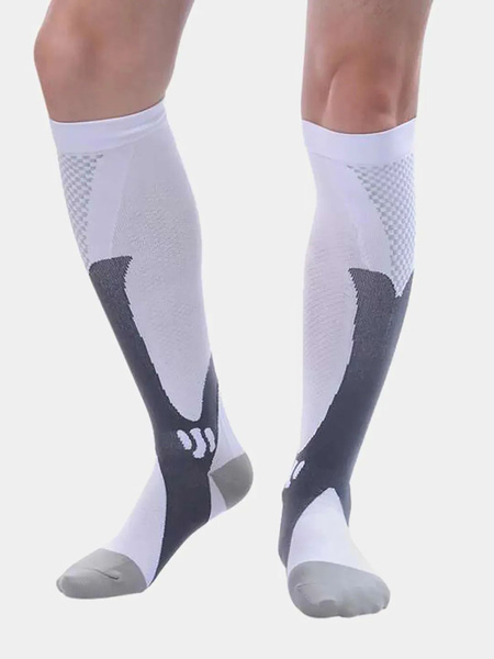 Compression Socks, White - 1 Pair