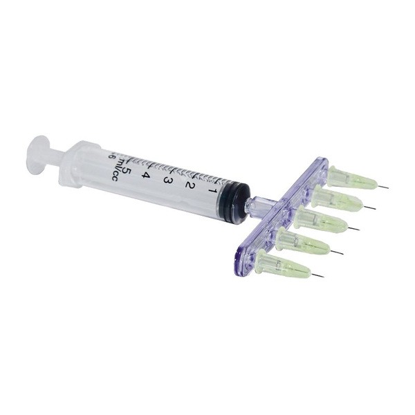 5-Needle Linear Multi-Injector Mesotherapy Tips (with Needles), 5 Pack