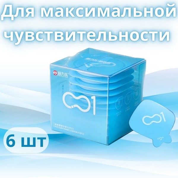 BLL Ultra-Thin Polyurethane Condoms with Hyaluronic Acid (0.01mm, 6 Pack)