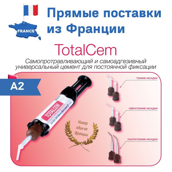 TotalCem Itena A2 Dual-Cure Cement: Permanent Crowns, Bridges, & More