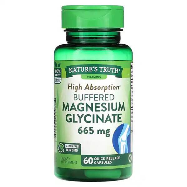 Nature's Truth Magnesium Glycinate Supplement - 665mg, 60 Fast-Release Capsules