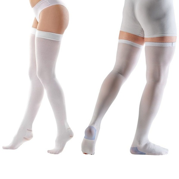 Compression Socks, White, 20-30 mmHg