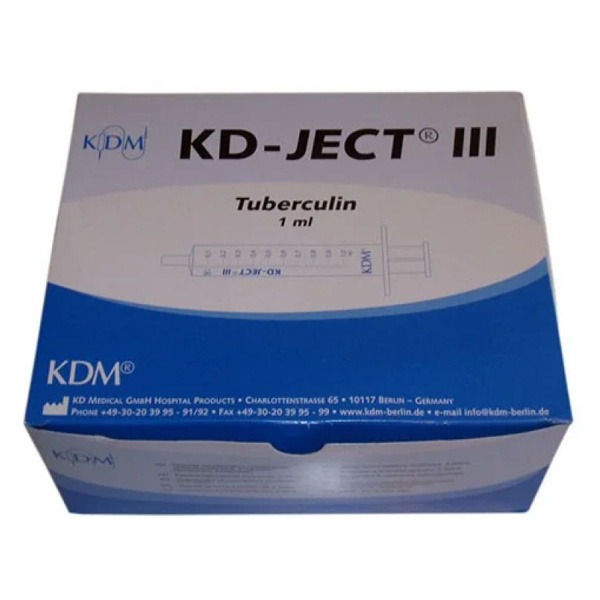 KD-Ject III 3-Part 1ml Syringes with 27G Needles (100 Pack)