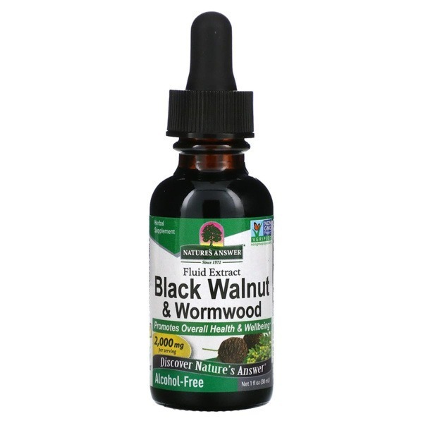 Nature's Answer Alcohol-Free Black Walnut &amp; Wormwood Extract - 2000mg, 30ml