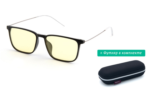 SPG PURE Computer Glasses: Black, with EVA Case