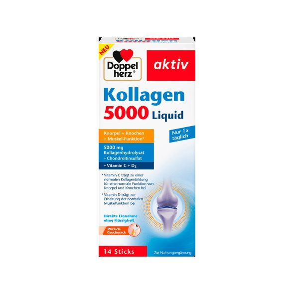 Doppelherz Collagen 5000 Liquid Sticks (14 Pack)