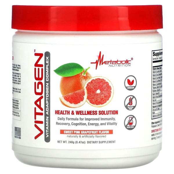 VitaGen Adaptogen &amp; Vitamin Complex: 240g Sweet Pink Grapefruit