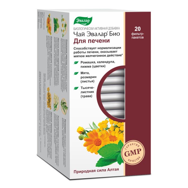 Evalar BIO Liver Tea: 20 Herbal Tea Bags