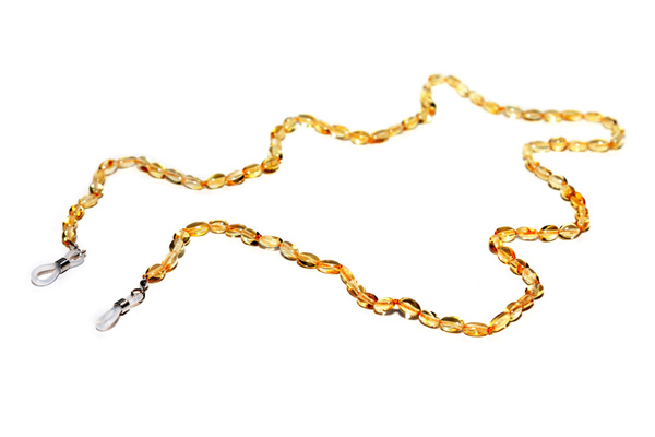 Amber Glasses Chain, 70cm Natural Stone Eyeglass Holder