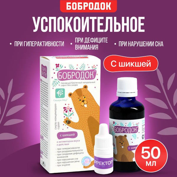 Natural Bobrodok Smoothie Concentrate: Siberian Schisandra Berry Syrup for Brain & Nerve Support (50ml)