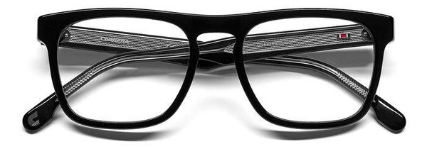 Carrera 268 807 Black Rectangular Acetate Men's Eyeglass Frames