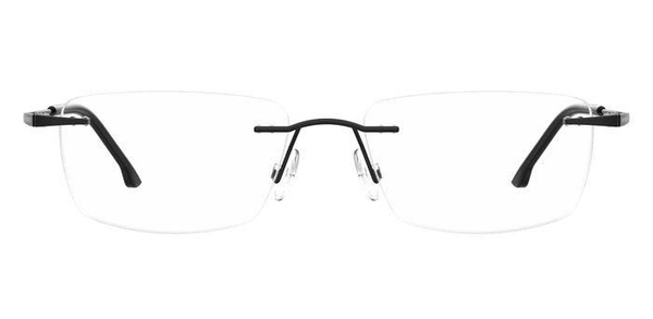 Men's Black Metal Rectangle Eyeglass Frames 7Th Street 7A 077 807