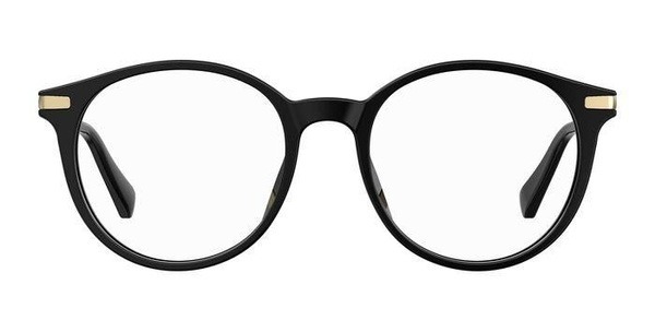 Moschino Love MOL571 807 Black Round Acetate Women's Eyeglass Frames