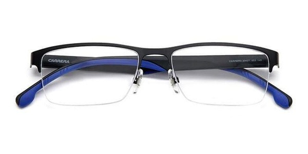Carrera 2042T 003 Black Rectangular Metal Eyeglass Frames (Men's &amp; Women's)