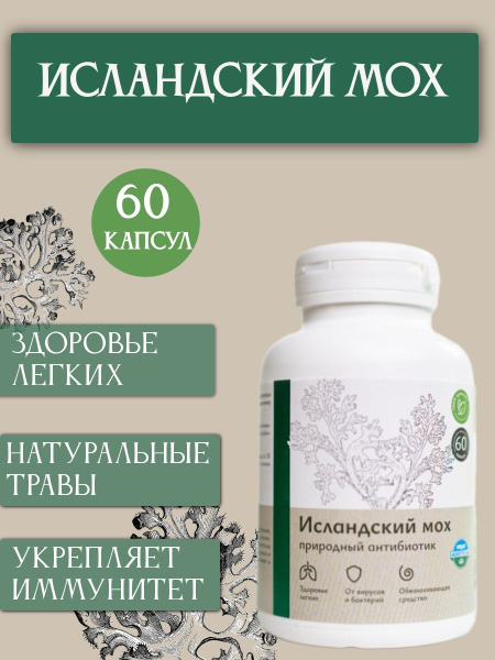 Icelandic Moss Cetraria Capsules (60 Count)