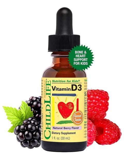 ChildLife Vitamin D3 Drops (30ml, Berry Flavor) - Infant &amp; Child Support