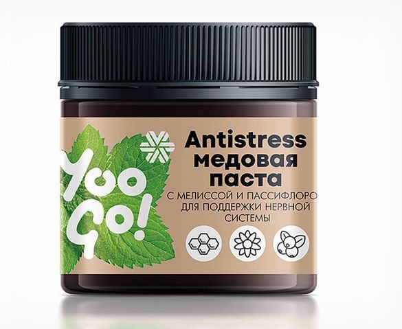 Stress Relief Honey Paste with Lemon Balm &amp; Passionflower - Yoo Go, 200g