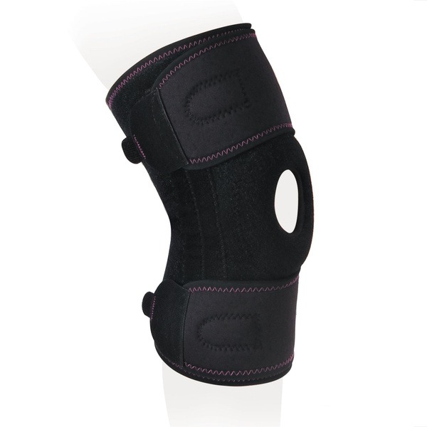 Adjustable Knee Support Brace with 2 Stiffening Ribs & Silicone Ring - KS-053