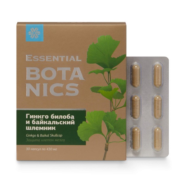 Ginkgo Biloba &amp; Skullcap Memory Support - 30 Capsules