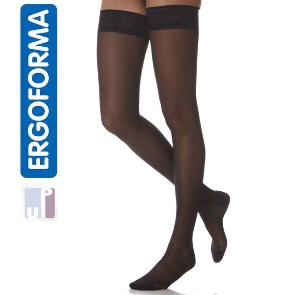 Ergoforma 222 Black Compression Stockings, Class 2