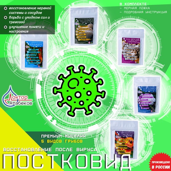 Post-COVID Recovery: Premium 5-Mushroom Mycelium Blend (300g)