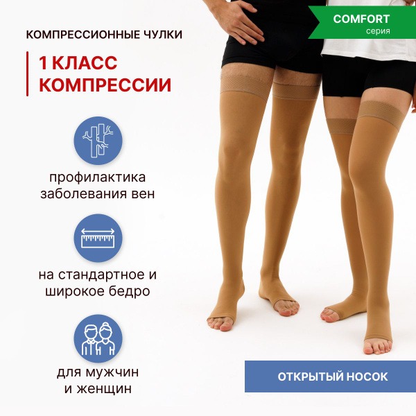 Pionic Beige Compression Stockings (Class 1, 2 Pack)