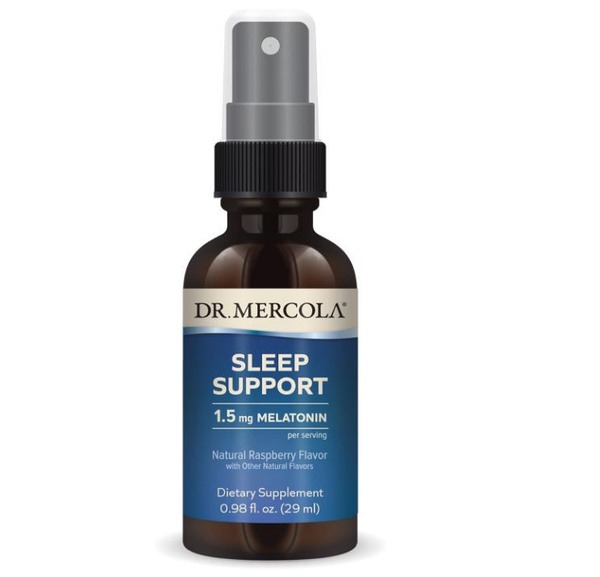 Dr. Mercola Sleep Spray with Melatonin: Raspberry Flavor, 29ml