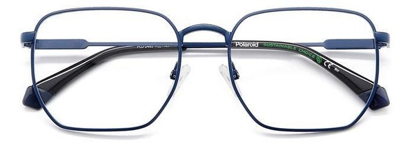 Polaroid PLD D485 FLL Men's Blue Metal Eyeglass Frames