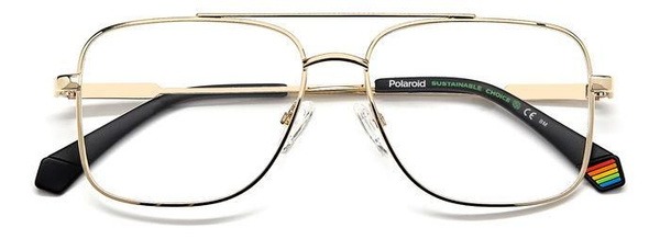 Polaroid PLD D451 J5G Gold Metal Men's Eyeglass Frames