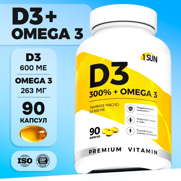 Omega-3 &amp; Vitamin D3 90 Capsules