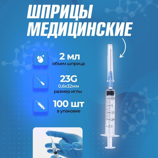 Disposable Syringes 2ml (100 Pack)